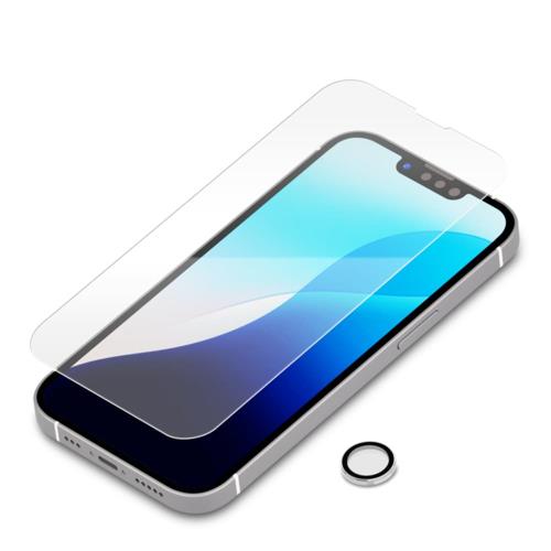 PGA PG-25KGLPST iPhone 16e用 液晶全画面保護ガラス&カメラプロテクターセット 高透明