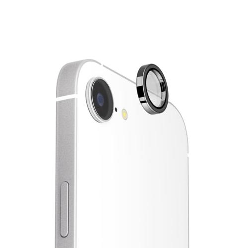 PGA PG-25KCLG09BK アルミ/ブラック iPhone 16e用 カメラレンズプロテクター カメラプロテクター