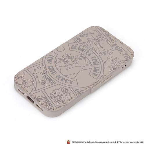 PGA PG-W25KGF01TAJ トムとジェリー/A iPhone 16e用 ガラスフリップケース Warner Bros.ケース