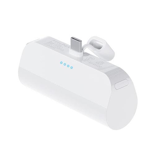 PGA PG-LB50C02WH ホワイト USB Type-C 直挿しモバイルバッテリー 5000mAh/PD20W PSE適合商品