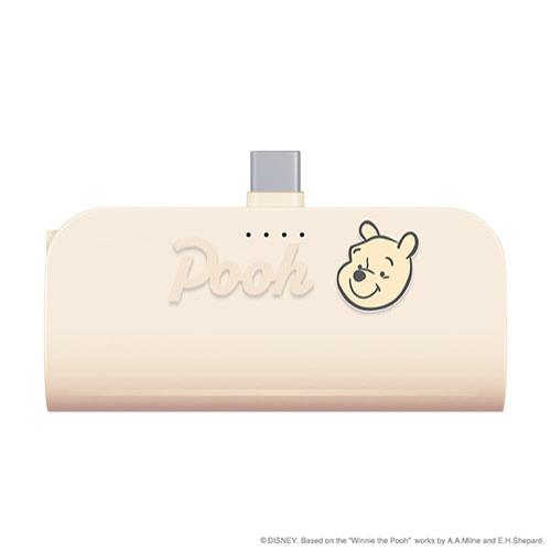 PGA PG-DLB50C04POO くまのプーさん USB Type-C 直挿しモバイルバッテリー 5000mAh/PD20W ディズニーキャラクター PSE適合商品