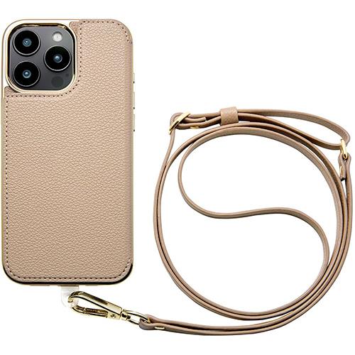 UNiCASE(ユニケース) UNICSIP24LP2CBGG Cross Body Case Duo for iPhone16ProMax用 greige