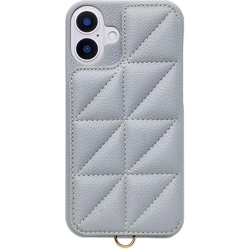 UNiCASE(ユニケース) UNICSIP24L2TPPB Triangle Puffy Case for iPhone16Plus用 pale blue