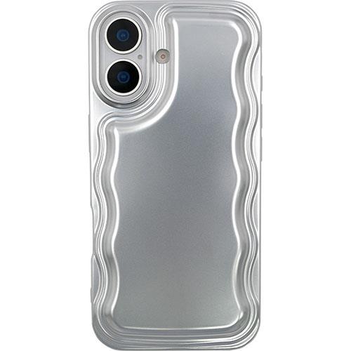 UNiCASE(ユニケース) wavy loop silver for iPhone17ケース UNI-CSIP25M-5WLSV