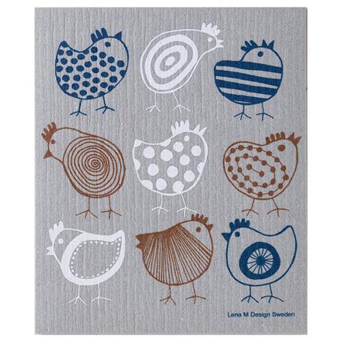 イーオクト ecomfortHouse Lena M Karlsson スポンジワイプ ヒヨコ マルチカラー グレー W17cm