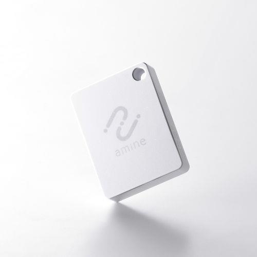 ロジテック(LOGITEC) LGT-NNTG1WHA ホワイト スマートタグ 紛失防止 小型 電池寿命最大5年 使い切りタイプ 防水・防塵 IP68 耐衝撃 アラーム機能付き amine