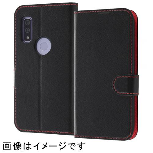 ray-out(レイ・アウト) RT-ARWELC1/BR ブラック/レッド arrows We用 耐衝撃 手帳型ケース シンプル マグネット