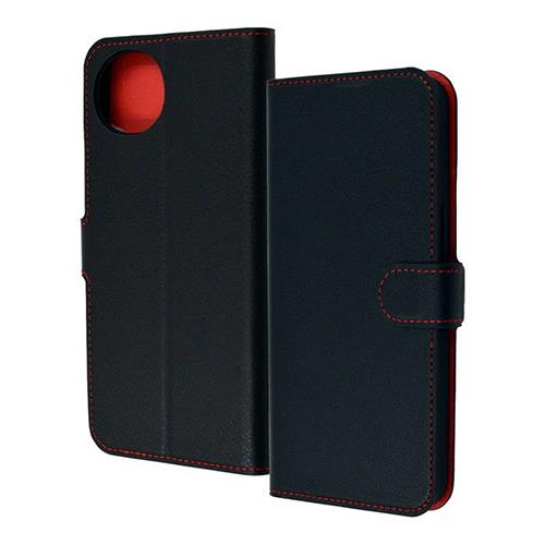 ray-out(レイ・アウト) RT-AQL2ELC1/BR ブラック/レッド AQUOS wish4用 耐衝撃 手帳型レザーケース