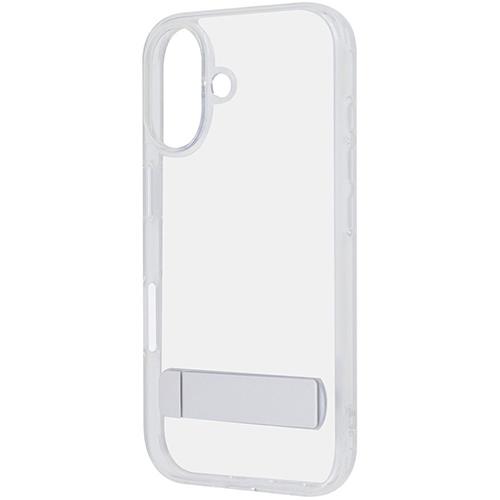 ray-out(レイ・アウト) RTP46STA1/CM iPhone16用 スタンド付き 衝撃吸収 バンパー ハイブリッドケース クリア
