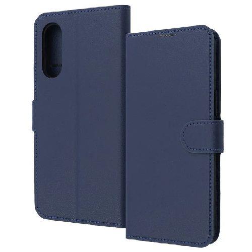 ray-out(レイ・アウト) RT-FRS24AELC9/DN ダークネイビー らくらくスマートフォン a / Lite用 Like standard 耐衝撃 ルーペ付き マグネットベルト 手帳型レザーケース