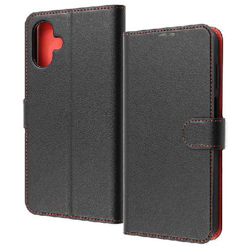 ray-out(レイ・アウト) RT-GA25ELC1/BR ブラック_レッド Galaxy A25 5G用 Like standard 耐衝撃 マグネットベルト シンプル 手帳型レザーケース