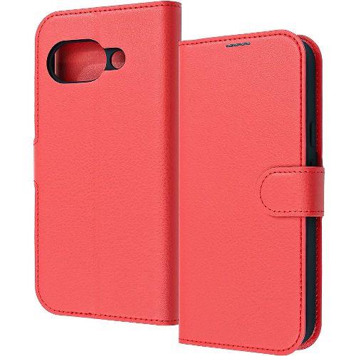 ray-out(レイ・アウト) RT-GP9AELC1/R レッド Google Pixel 9a用 Like standard 耐衝撃 マグネットベルト シンプル 手帳型レザーケース 横開きタイプ