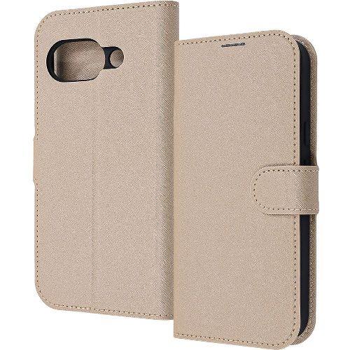 ray-out(レイ・アウト) RT-GP9AELC1/BE シャイニーベージュ Google Pixel 9a用 Like standard 耐衝撃 マグネットベルト シンプル 手帳型レザーケース 横開きタイプ