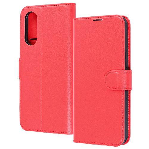 ray-out(レイ・アウト) RTBSOA3ELC1R レッド BASIO active3用 Like standard 耐衝撃 マグネットベルト シンプル 手帳型レザーケース