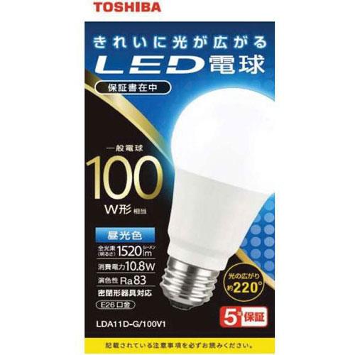 東芝(TOSHIBA) LDA11D-G/100V1 LED電球 昼光色 E26口金 100W形相当 1520lm
