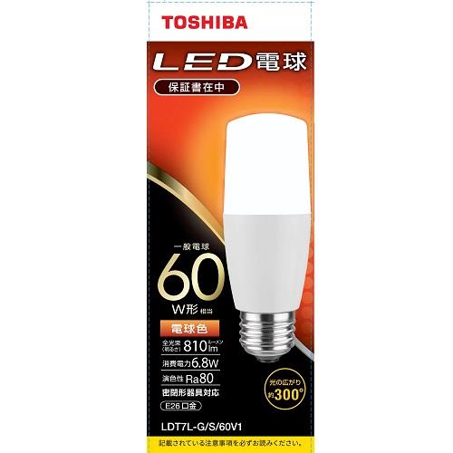東芝(TOSHIBA) LDT7LGS60V1 電球色 LED電球 E26口金 60W形相当 810lm