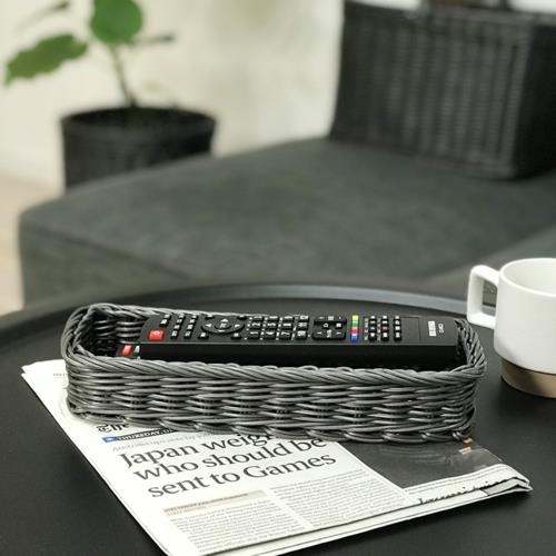 キレーネ プリュス(kleane plus) KLEANE PLUS 洗える抗菌素材の小物入れバスケット S DGY ダークグレイ SIAA カトラリーケース 食洗機対応 手編み