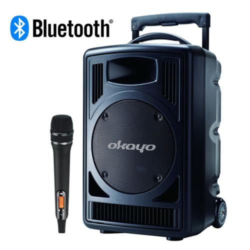 【長期保証付】OkayoJapan(オカヨジャパン) JDL-710DU-M1 ポータブルスピーカー ワイヤレススピーカー Bluetooth対応 800MHzデジタル帯ワイヤレスマイク1本付属セット
