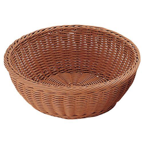 トーダイ PP丸型バスケット ブラウン 27型 RO-212-BR