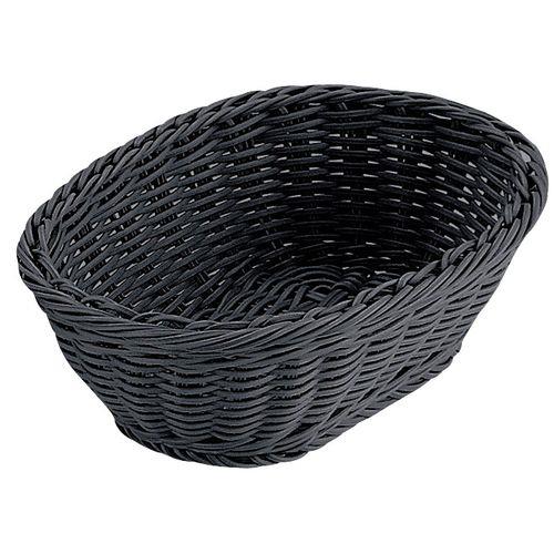 トーダイ PP小判型バスケット ブラック 21型 OV-132-BK