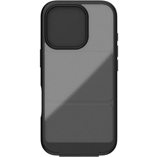 トリニティ TRIP24M3VFBK iPhone16Pro用 縦開き背面クリアフリップケース ブラック