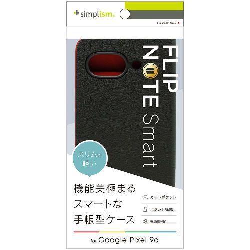 トリニティ TR-PX259A-FNS-LBK ブラック Google Pixel 9a用 Smart FlipNote 薄型スマートフリップノートケース 横開きタイプ