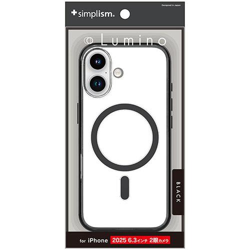 トリニティ iPhone17用 Lumino MagSafe対応 背面クリアハードケース クリア×ブラック TR-IP25M2-LOCMS-CLBK