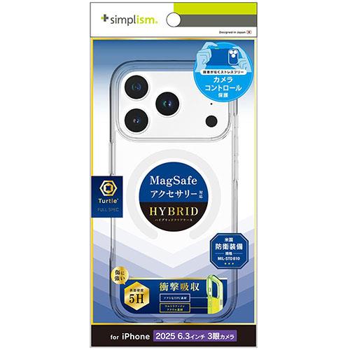 トリニティ iPhone17 Pro用 Turtle FULLSPEC カメラコントロール&MagSafe対応 ハイブリッドケース ホワイトリング TR-IP25M3-TTCMS-CLWT