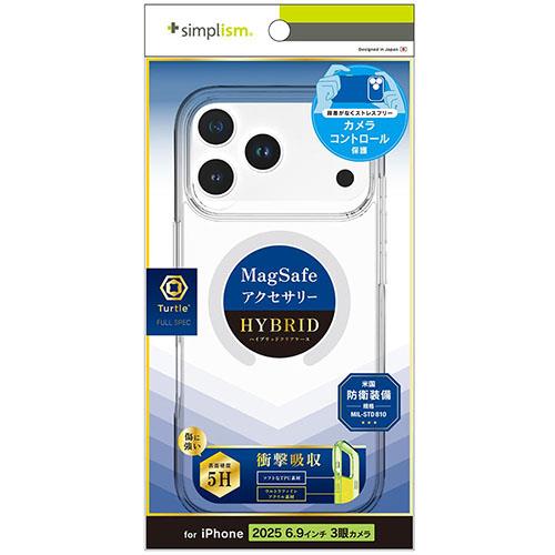 トリニティ iPhone17 Pro Max用 Turtle FULLSPEC カメラコントロール&MagSafe対応 ハイブリッドケース ホワイトリング TR-IP25L3-TTCMS-CLWT
