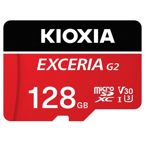 キオクシア(KIOXIA) KMU-B128GR レッド EXCERIA G2 microSDHC/microSDXC UHS-I メモリカード 128G