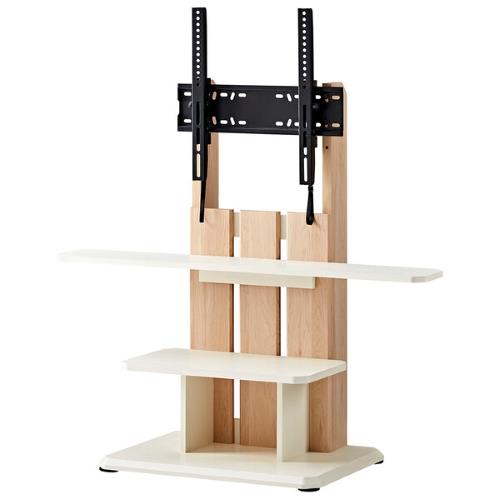 朝日木材加工 WS-C590-NA ナチュラル木目&白木目 壁寄せ/自立式テレビスタンド WS-C Style