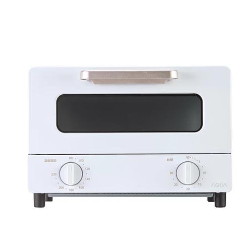 アクア(AQUA) AQT-CG12T-W ホワイト オーブントースター グラファイト式瞬速黒鉛ヒーター 2枚焼き