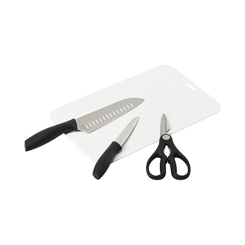 リバティーコーポレーション FN-169 Chef's Stile 三徳包丁/ペティナイフ/キッチンバサミ/まな板 4点セット