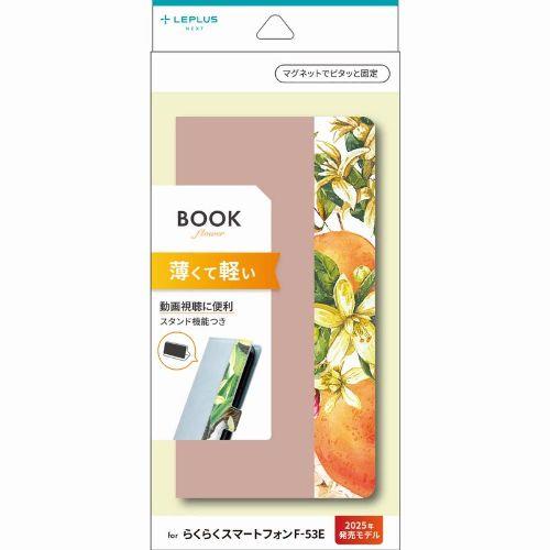 MSソリューションズ LN24WR1BSLFLA ピンク らくらくスマートフォン F-53E 薄型･軽量花柄手帳ケース