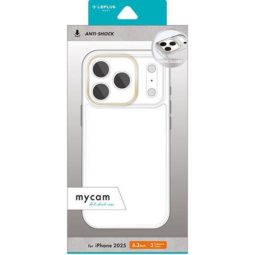 MSソリューションズ iPhone17 Pro用 カメラ保護ハイブリッドケース mycam シャンパンゴールド LN-IP25MCGD