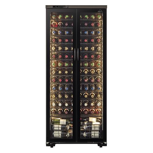 【標準設置料金込】【長期保証付】フォルスター(forster) ST-409FG2-WK ウッドブラック 120本収納 観音開き コンプレッサー式 酷暑対応