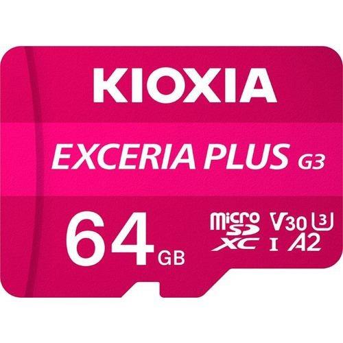 キオクシア(KIOXIA) KMUH-C064G EXCERIA PLUS G3 microSDXC UHS-I U3 V30 C10 A2 メモリカード 64GB