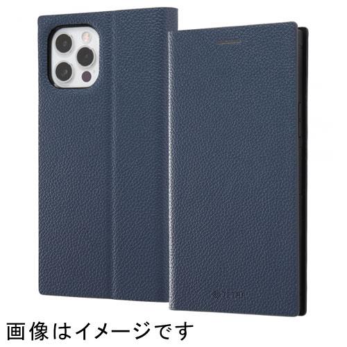 ray-out(レイ・アウト) RT-P27TBC1/DN ダークネイビー iPhone 12/12 Pro用 耐衝撃 手帳型ﾚｻﾞｰｹｰｽ TETRA