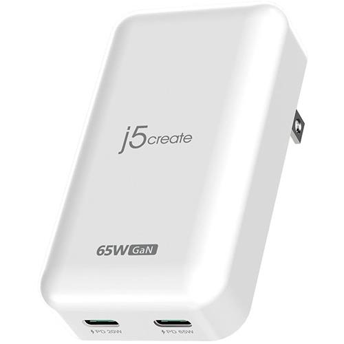 ジェイファイブ クリエイト JUP2465 65W GaN 2ポート スリムUSB PD急速充電器