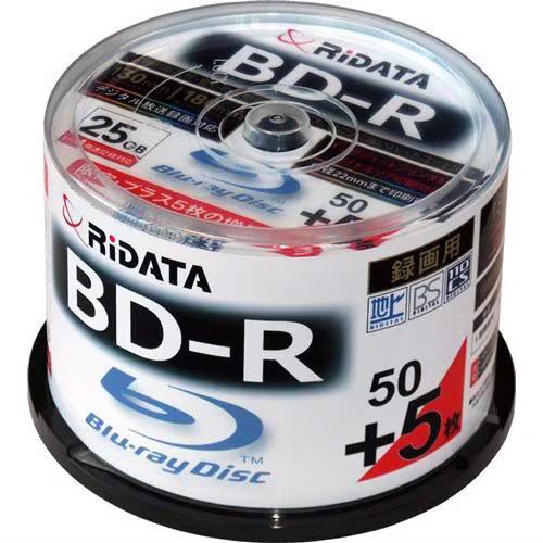 ライテック BDR130PW4X50+5SPC 一回録画用BD-R ブルーレイディスク ワイドプリントレーベルディスク 1～4倍速 25GB 50+5枚スピンドルケース