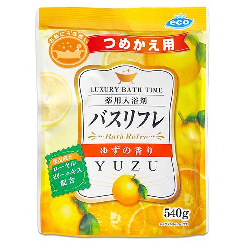 ライオンケミカル バスリフレ薬用入浴剤つめかえ用 ゆずの香り 540g