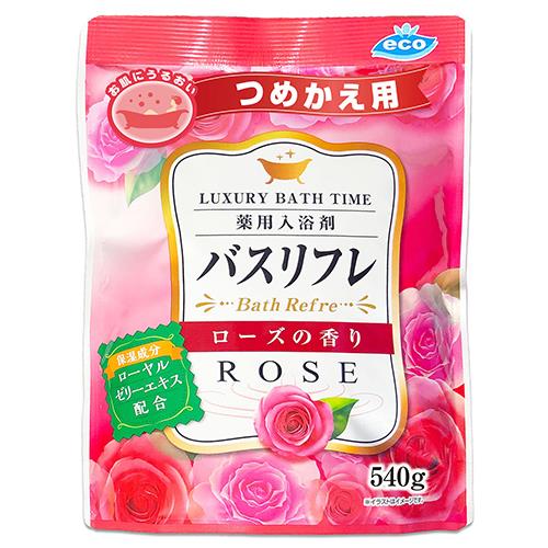 ライオンケミカル バスリフレ薬用入浴剤つめかえ用 ローズの香り 540g
