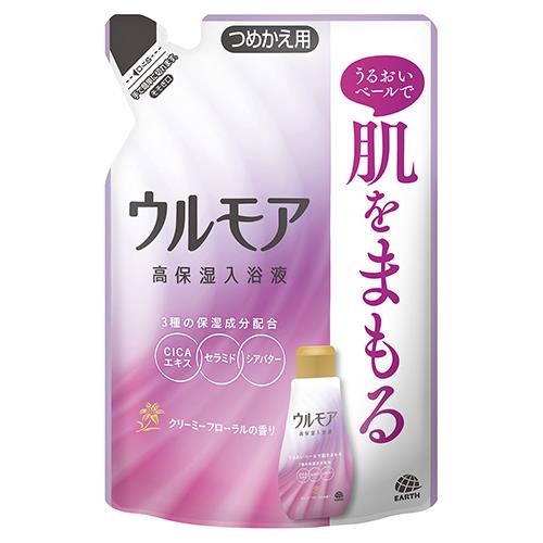 アース製薬 ウルモア 高保湿入浴液 クリーミーフローラルの香り つめかえ 480ml