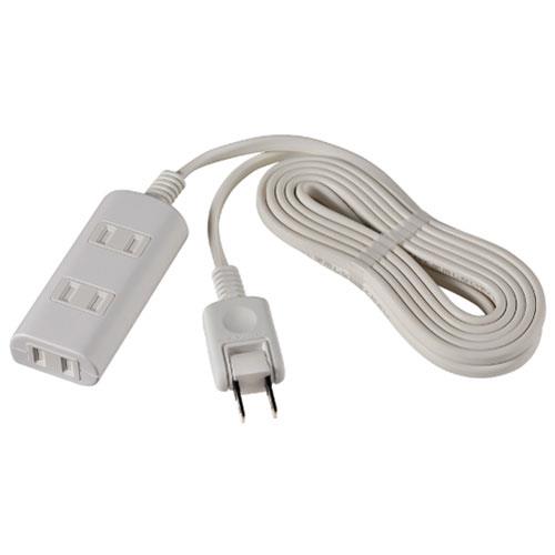 エルパ(ELPA) WBT-N3050B-W ホワイト 扉付タップラン 3個口 上挿し2・横挿し1 5m