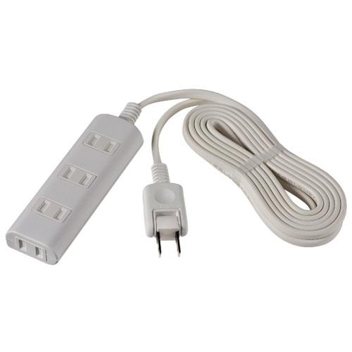 エルパ(ELPA) WBT-N4050B-W ホワイト 扉付タップラン 4個口 上挿し3・横挿し1 5m