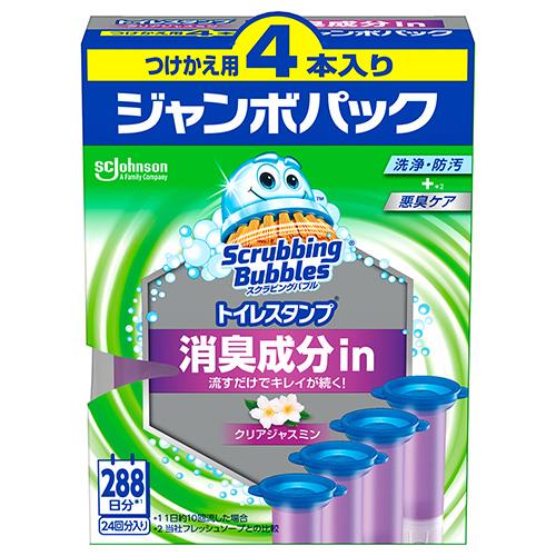 ジョンソン(Johnson) スクラビングバブル トイレスタンプ消臭成分in クリアジャスミン替 4P