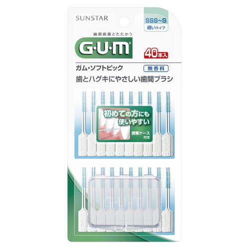 サンスター(sunstar) GUM ガム ソフトピック 無香料 SSS-S 細いタイプ 40本入