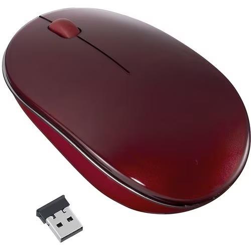 ナカバヤシ MUS-RKT153NR レッド FLATTY 無線 BlueLED光学式マウス 3ボタン