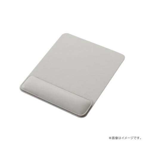 ナカバヤシ MUP-936GY グレー リストレスト付きPUレザーマウスパッド