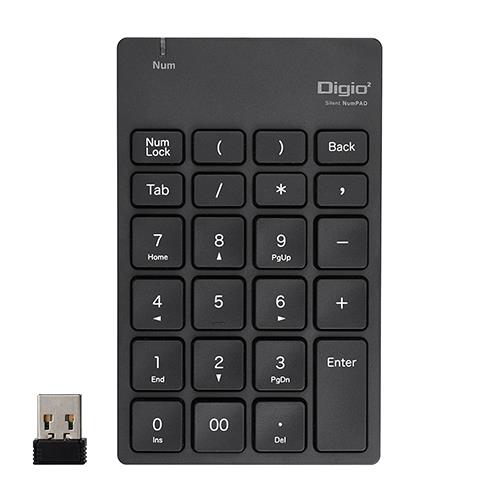 ナカバヤシ TNK-SR227NBK ブラック 無線静音テンキーボード